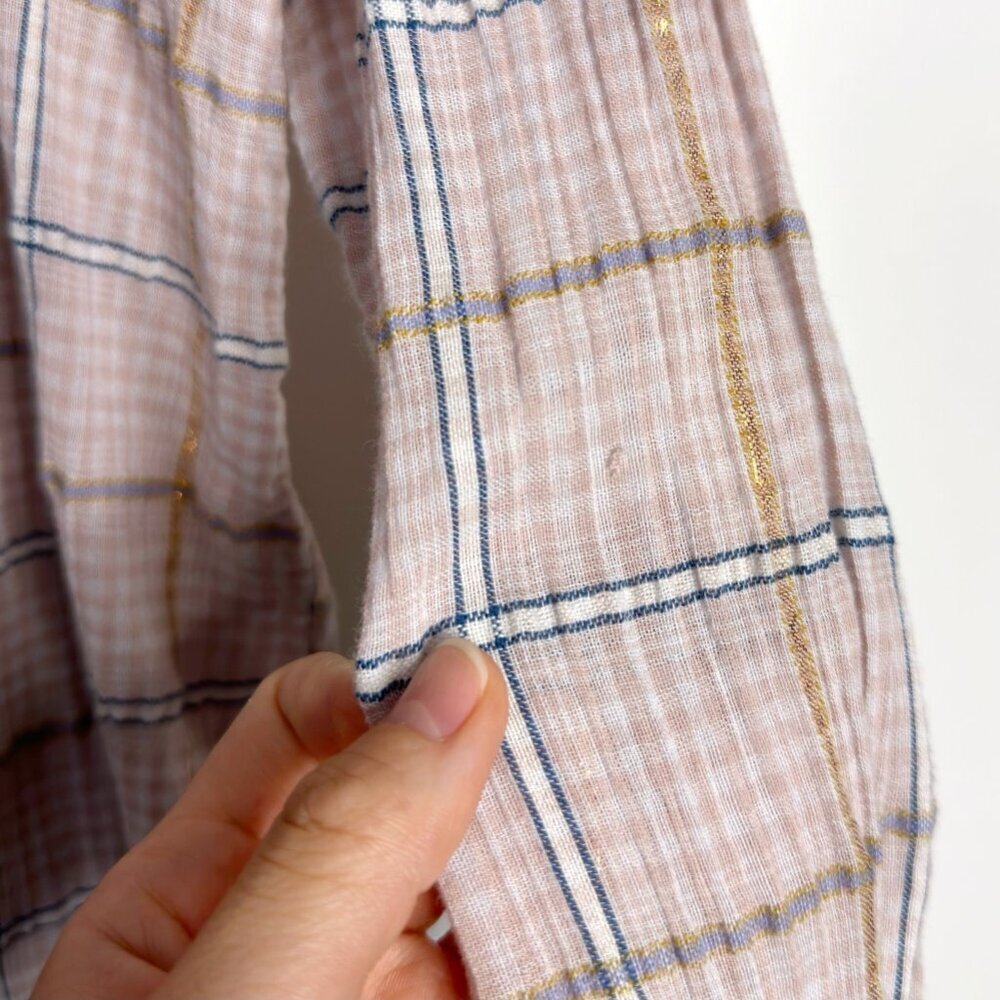 FREE PEOPLE Break My Stride Plaid Top - Picture 4 of 8